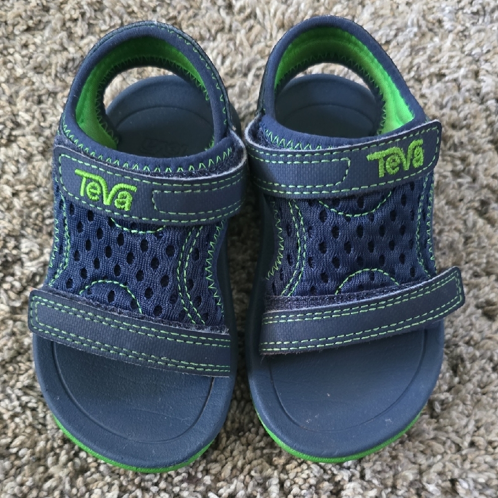 Teva Kids' Navy and Green Sandals